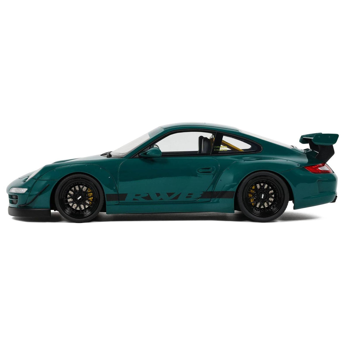 2021 RWB Bodykit "Syunkashuto" Green with Black Stripes 1/18 Model Car by GT Spirit-GT Spirit-ModelCars.com