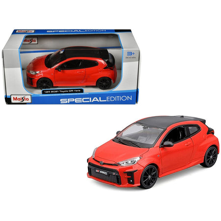 2021 Toyota GR Yaris Red with Carbon Top "Special Edition" Series 1/24 Diecast Model Car by Maisto-Maisto-ModelCars.com
