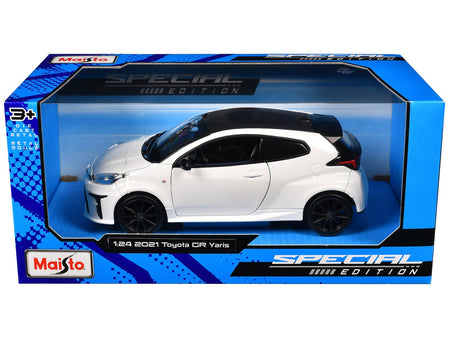 2021 Toyota GR Yaris White with Carbon Top "Special Edition" Series 1/24 Diecast Model Car by Maisto-Maisto-ModelCars.com