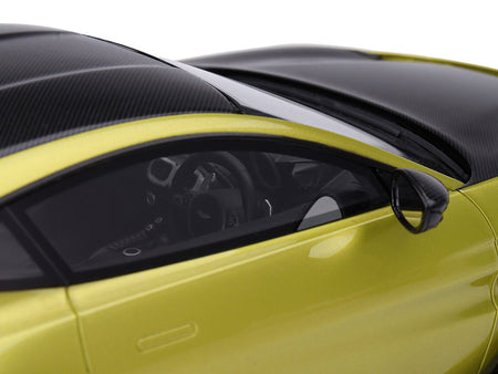 2022 Aston Martin V12 Vantage RHD (Right Hand Drive) Cosmopolitan Yellow with Black Hood and Top 1/18 Model Car by Top Speed-Top Speed-ModelCars.com