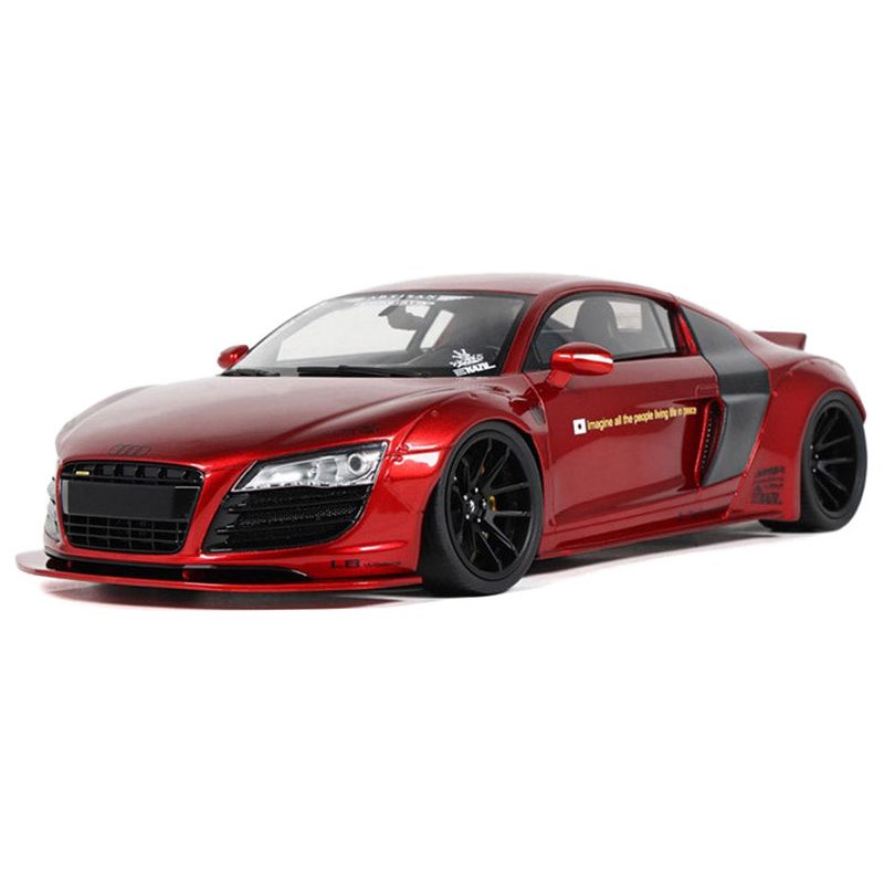 2022 Audi R8 "LB Works" Red Metallic 1/18 Model Car by GT Spirit-GT Spirit-ModelCars.com