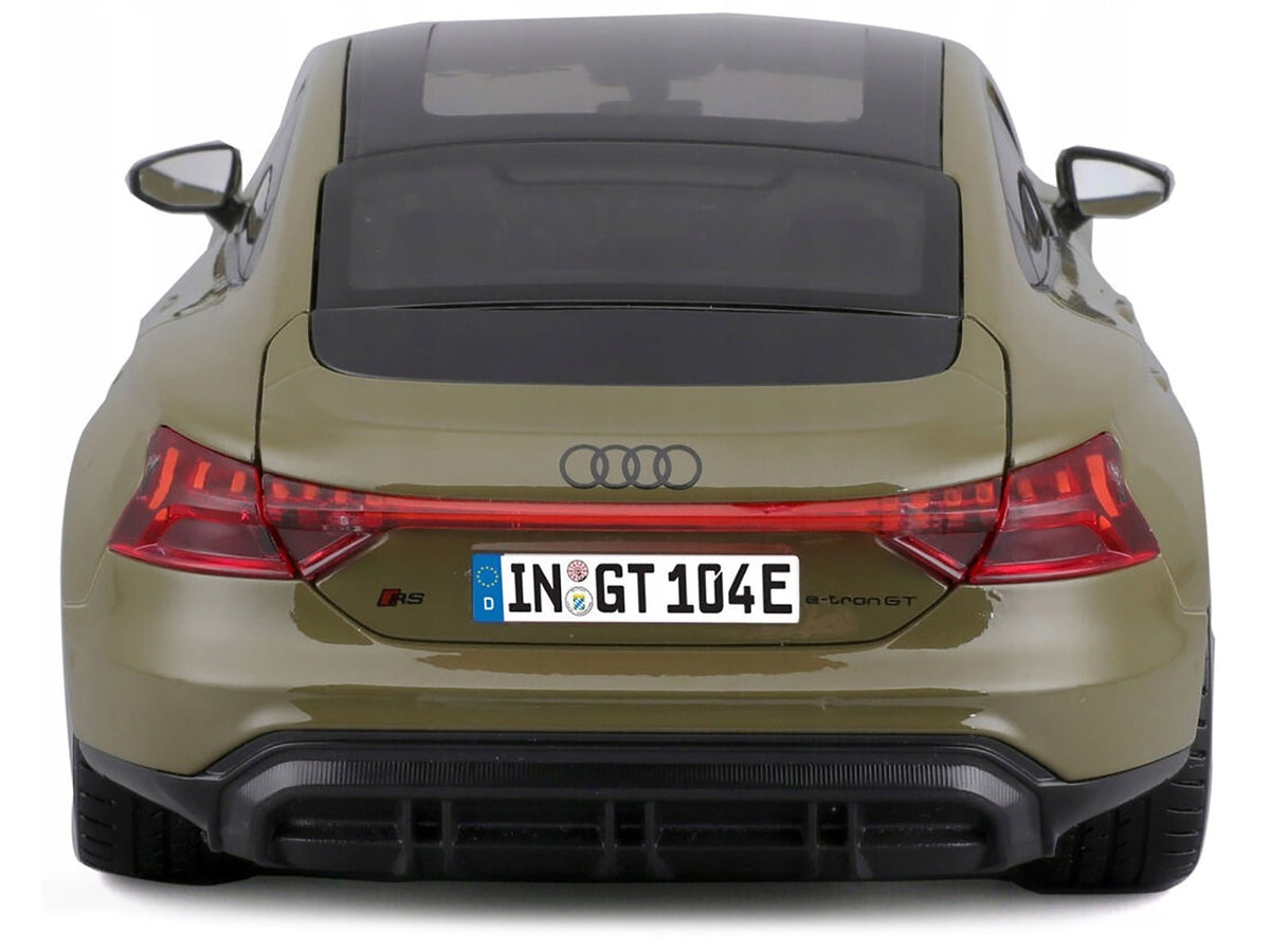 2022 Audi RS e-tron GT Dark Green with Sunroof 1/18 Diecast Model Car by Bburago-Bburago-ModelCars.com