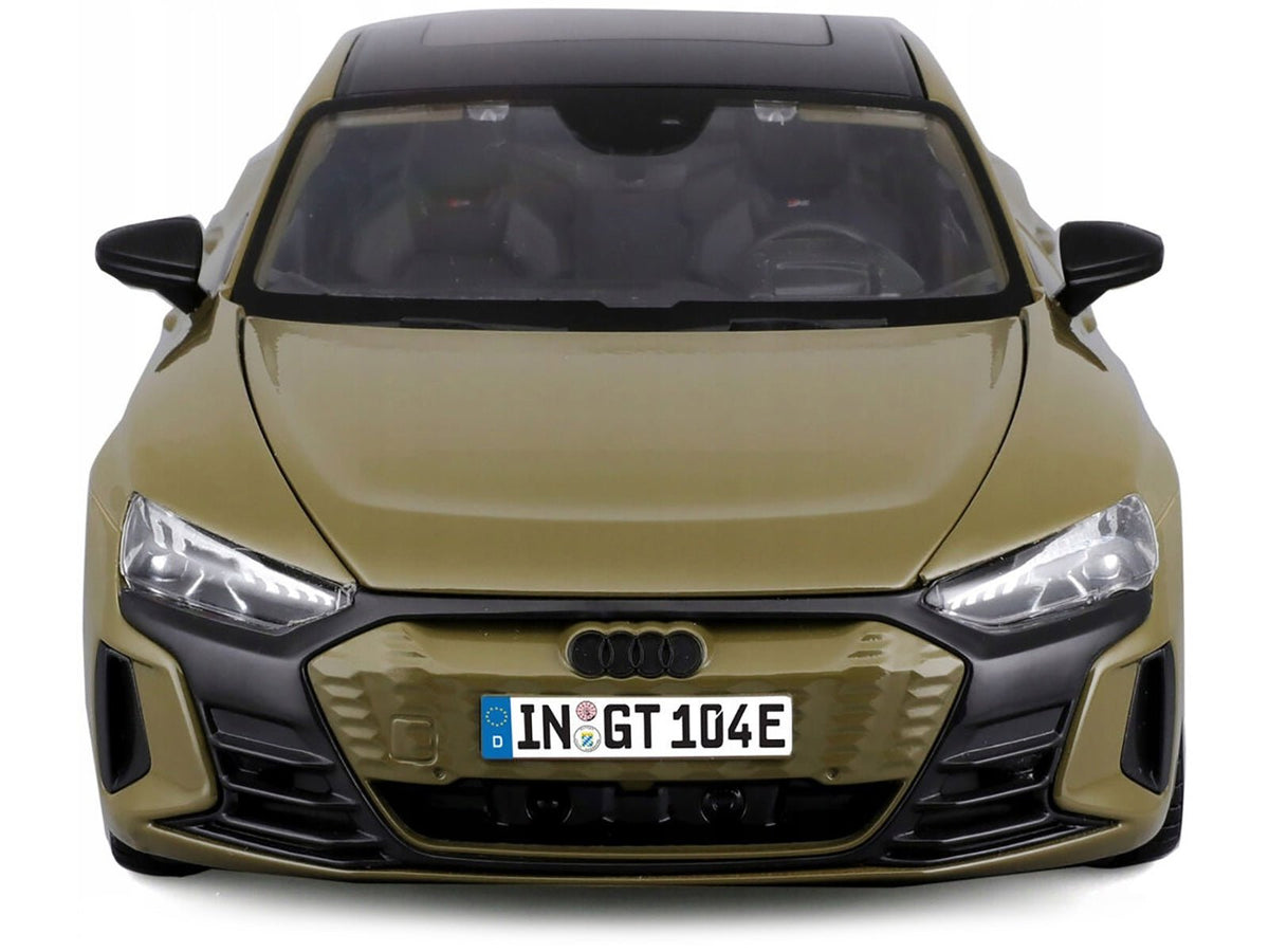 2022 Audi RS e-tron GT Dark Green with Sunroof 1/18 Diecast Model Car by Bburago-Bburago-ModelCars.com