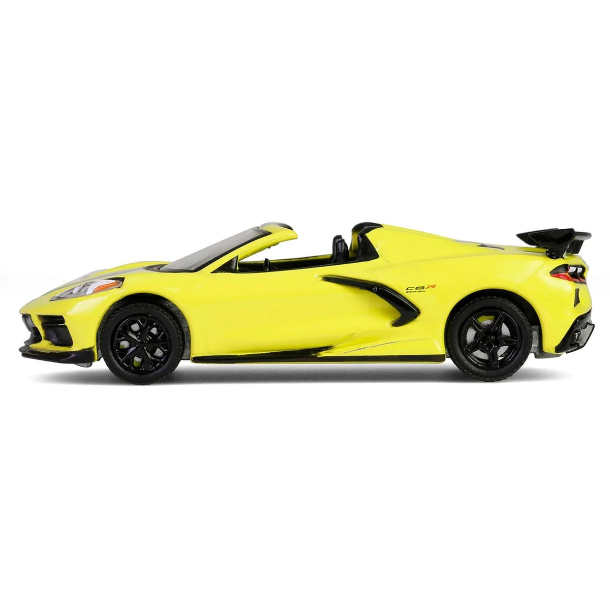 2022 Chevrolet Corvette C8.R Convertible Yellow with Silver Stripes "Barrett-Jackson" Series 15 1/64 Diecast Model Car by Greenlight-Greenlight-ModelCars.com