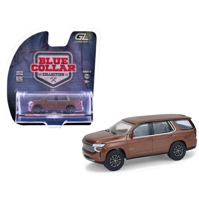 2022 Chevrolet Tahoe Auburn Metallic "Blue Collar Collection" Series 14 1/64 Diecast Model Car by Greenlight-Greenlight-ModelCars.com