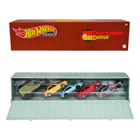 2022 "Deutschland Design" 5 piece Set with Container "Car Culture" Series Diecast Model Cars by Hot Wheels-Hotwheels-ModelCars.com
