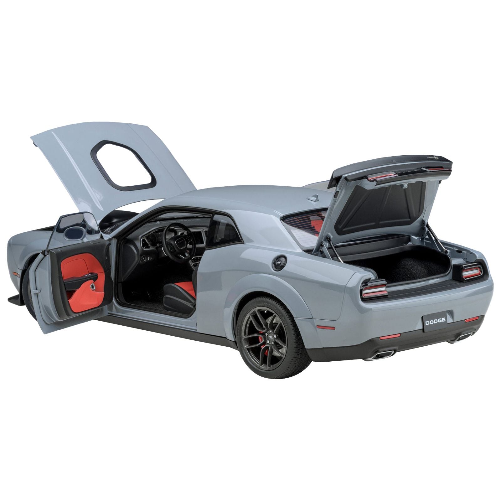 2022 Dodge Challenger R/T Scat Pack Widebody Smoke Show Gray 1/18 Model Car by Autoart - Autoart - ModelCars.com