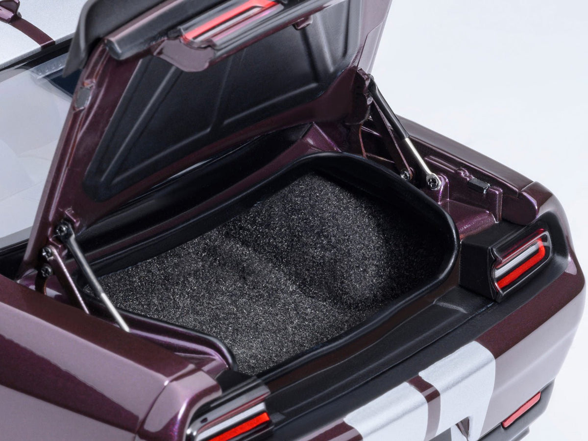 2022 Dodge Challenger SRT Jailbreak Hellraisin Purple with White Stripes 1/18 Model Car by Autoart-Autoart-ModelCars.com