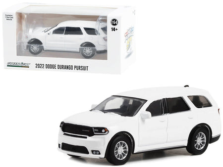 2022 Dodge Durango Pursuit Police Car White "Hot Pursuit" "Hobby Exclusive" Series 1/64 Diecast Model Car by Greenlight-Greenlight-ModelCars.com