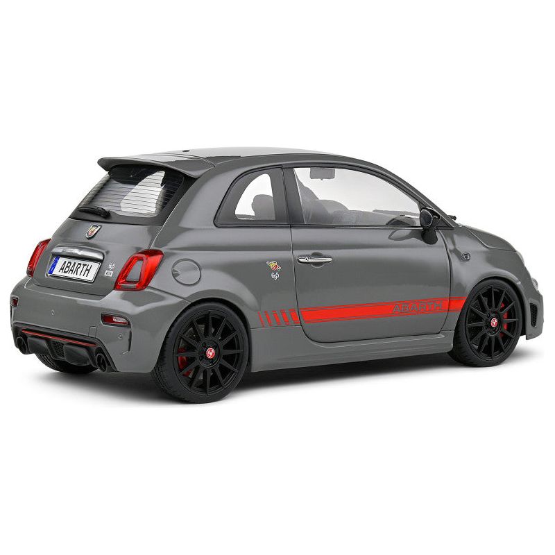 2022 Fiat 695 Abarth XSR Yamaha Record Gray with Red Stripes 1/18 Diecast Model Car by Solido - Solido - ModelCars.com