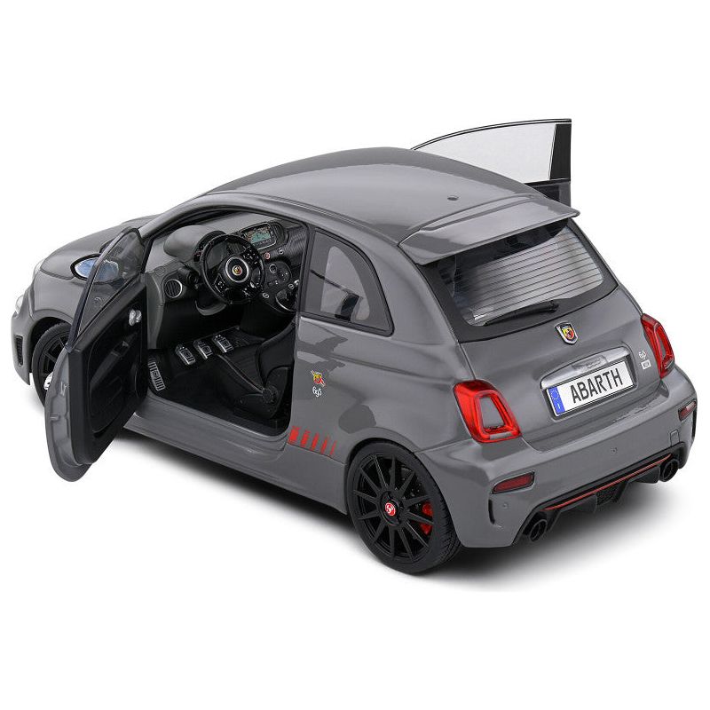 2022 Fiat 695 Abarth XSR Yamaha Record Gray with Red Stripes 1/18 Diecast Model Car by Solido - Solido - ModelCars.com