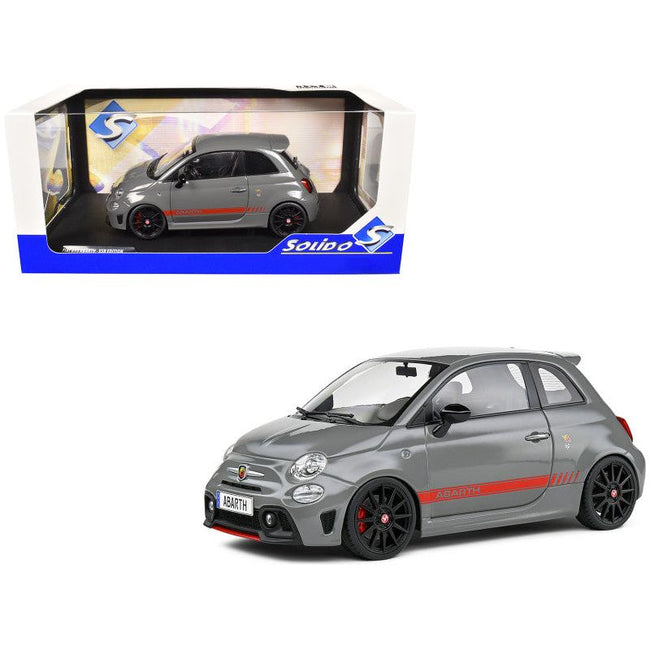 2022 Fiat 695 Abarth XSR Yamaha Record Gray with Red Stripes 1/18 Diecast Model Car by Solido - Solido - ModelCars.com