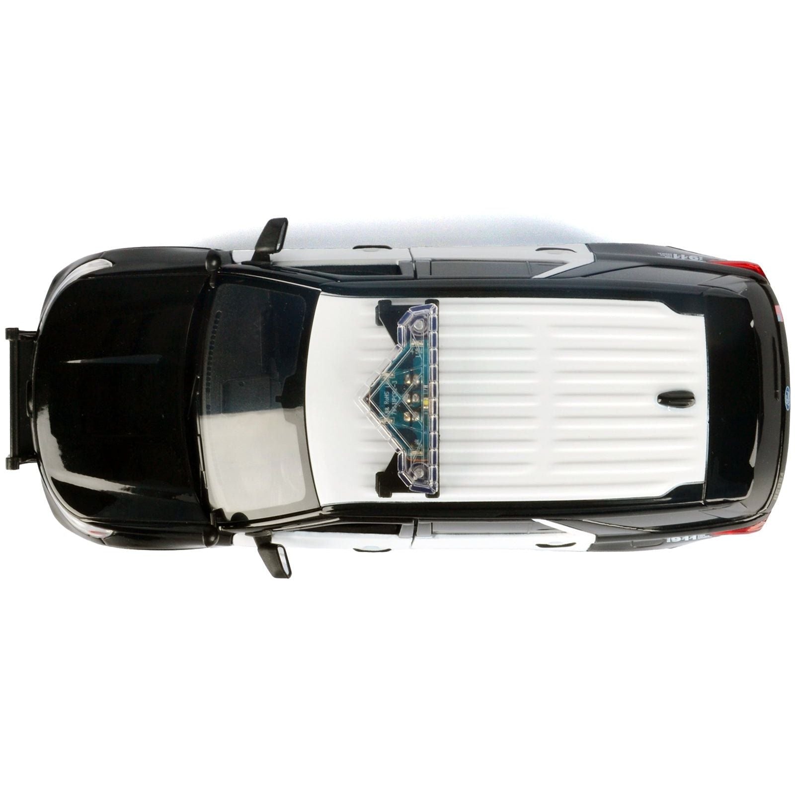 2022 Ford Police Interceptor Utility Black and White "Los Angeles Police Department (LAPD)" with Flashing Light Bar and Front and Rear Lights and Sounds 1/24 Diecast Model Car by Motormax - Motormax - ModelCars.com