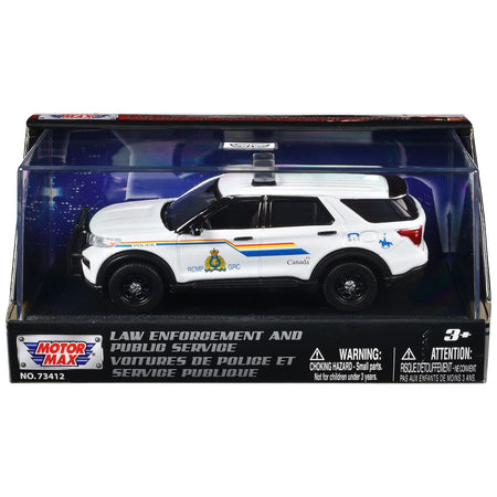 2022 Ford Police Interceptor Utility "RCMP (Royal Canadian Mounted Police)" White "Law Enforcement and Public Service" Series 1/43 Diecast Model Car by Motormax-Motormax-ModelCars.com