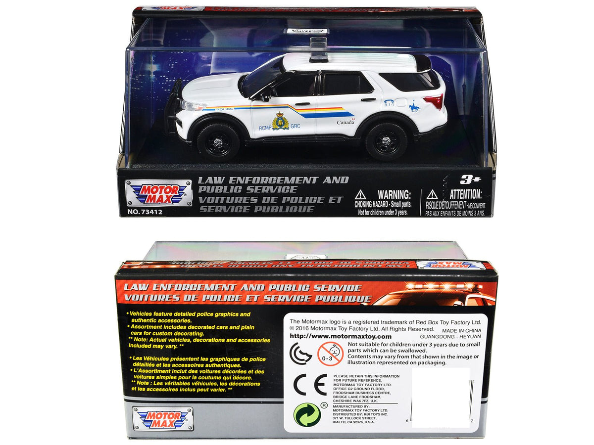2022 Ford Police Interceptor Utility "RCMP (Royal Canadian Mounted Police)" White "Law Enforcement and Public Service" Series 1/43 Diecast Model Car by Motormax-Motormax-ModelCars.com
