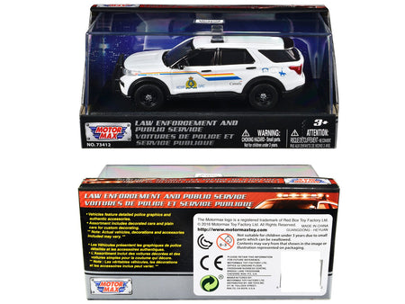 2022 Ford Police Interceptor Utility "RCMP (Royal Canadian Mounted Police)" White "Law Enforcement and Public Service" Series 1/43 Diecast Model Car by Motormax-Motormax-ModelCars.com