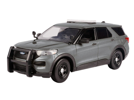 2022 Ford Police Interceptor Utility Unmarked Gray Metallic "Builder's Kit" "Law Enforcement and Public Service" Series 1/24 Diecast Model Car by Motormax-Motormax-ModelCars.com