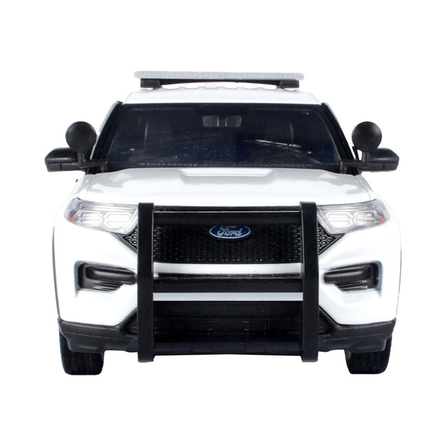 2022 Ford Police Interceptor Utility Unmarked White 1/24 Diecast Model Car by Motormax - Motormax - ModelCars.com