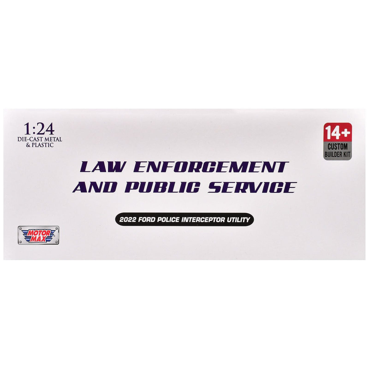2022 Ford Police Interceptor Utility Unmarked White "Builder's Kit" "Law Enforcement and Public Service" Series 1/24 Diecast Model Car by Motormax-Motormax-ModelCars.com