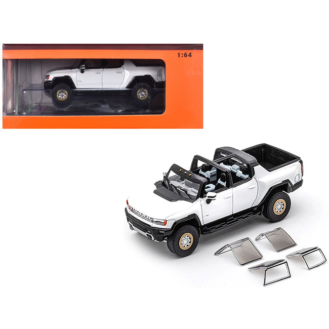 2022 GMC Hummer EV Pickup Truck White 1/64 Diecast Model Car by GCD-GCD-ModelCars.com