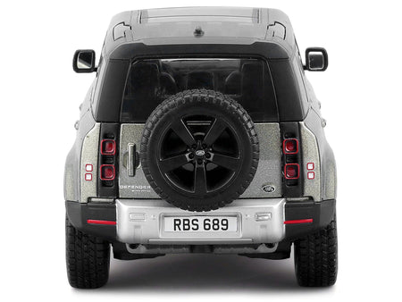 2022 Land Rover Defender 110 Green Metallic with Black Top and Sunroof 1/24 Diecast Model Car by Bburago-Bburago-ModelCars.com
