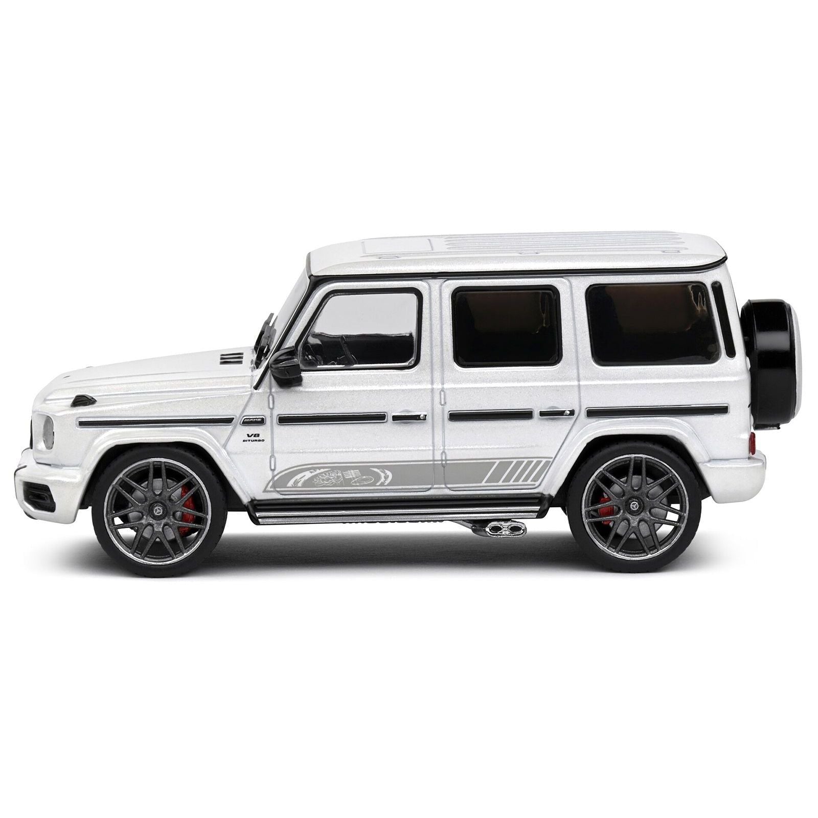 2022 Mercedes - Benz AMG G63 Diamond White Metallic with Graphics 1/43 Diecast Model Car by Solido - Solido - ModelCars.com