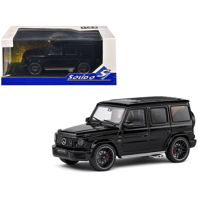 2022 Mercedes-Benz AMG G63 Obsidian Black Metallic 1/43 Diecast Model Car by Solido-Solido-ModelCars.com