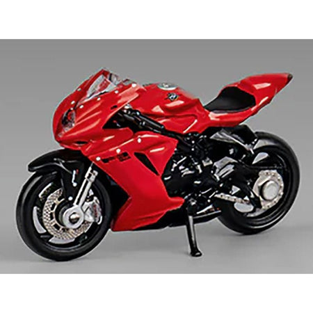 2022 MV Agusta F3 Rosso Motorcycle Red with Figure 1/64 Diecast Model by CM Model-CM Models-ModelCars.com