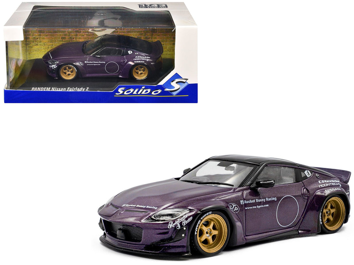 2022 Nissan Pandem Fairlady Z RHD (Right Hand Drive) Purple Metallic with Black Top 1/43 Diecast Model Car by Solido-Solido-ModelCars.com