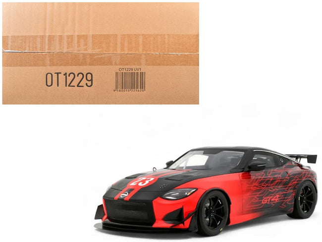 2022 Nissan Z GT4 23 Black with Red Graphics "2022 SEMA Show" 1/18 Model Car by Otto Mobile-Otto Mobile-ModelCars.com