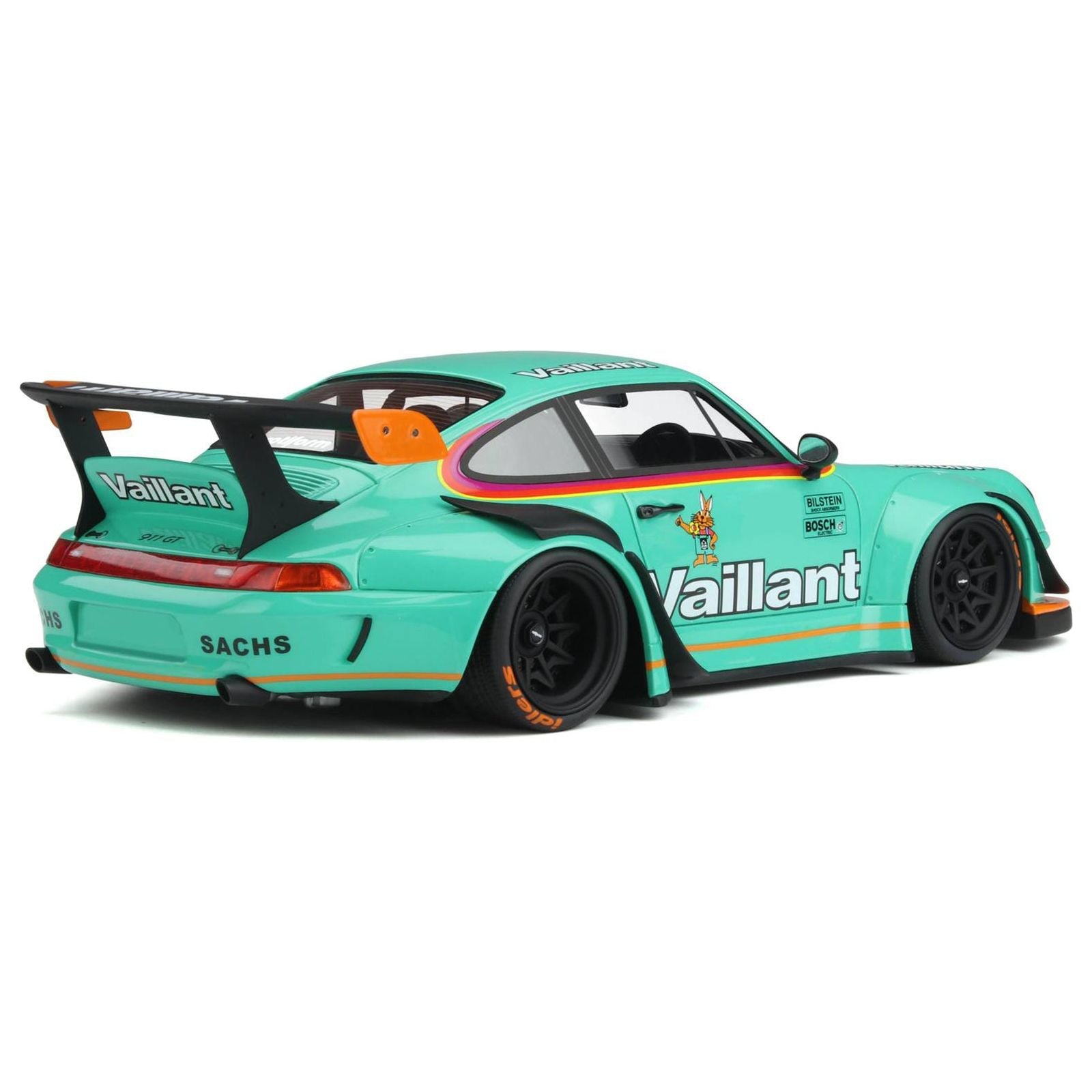 2022 RWB Bodykit "Vaillant" Light Green with Graphics 1/18 Model Car by GT Spirit - GT Spirit - ModelCars.com