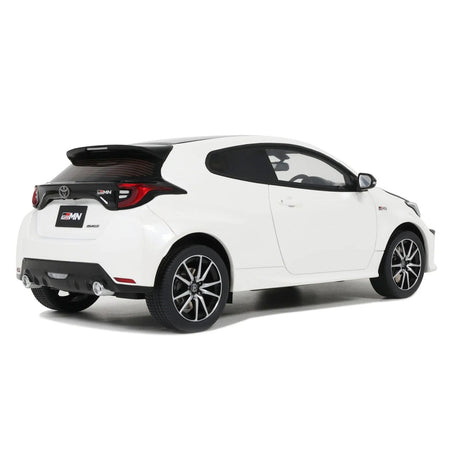 2022 Toyota GRMN Yaris RHD (Right Hand Drive) Platinum White Pearl with Black Hood and Top Limited Edition to 999 pieces Worldwide 1/18 Model Car by Otto Mobile - Otto Mobile - ModelCars.com