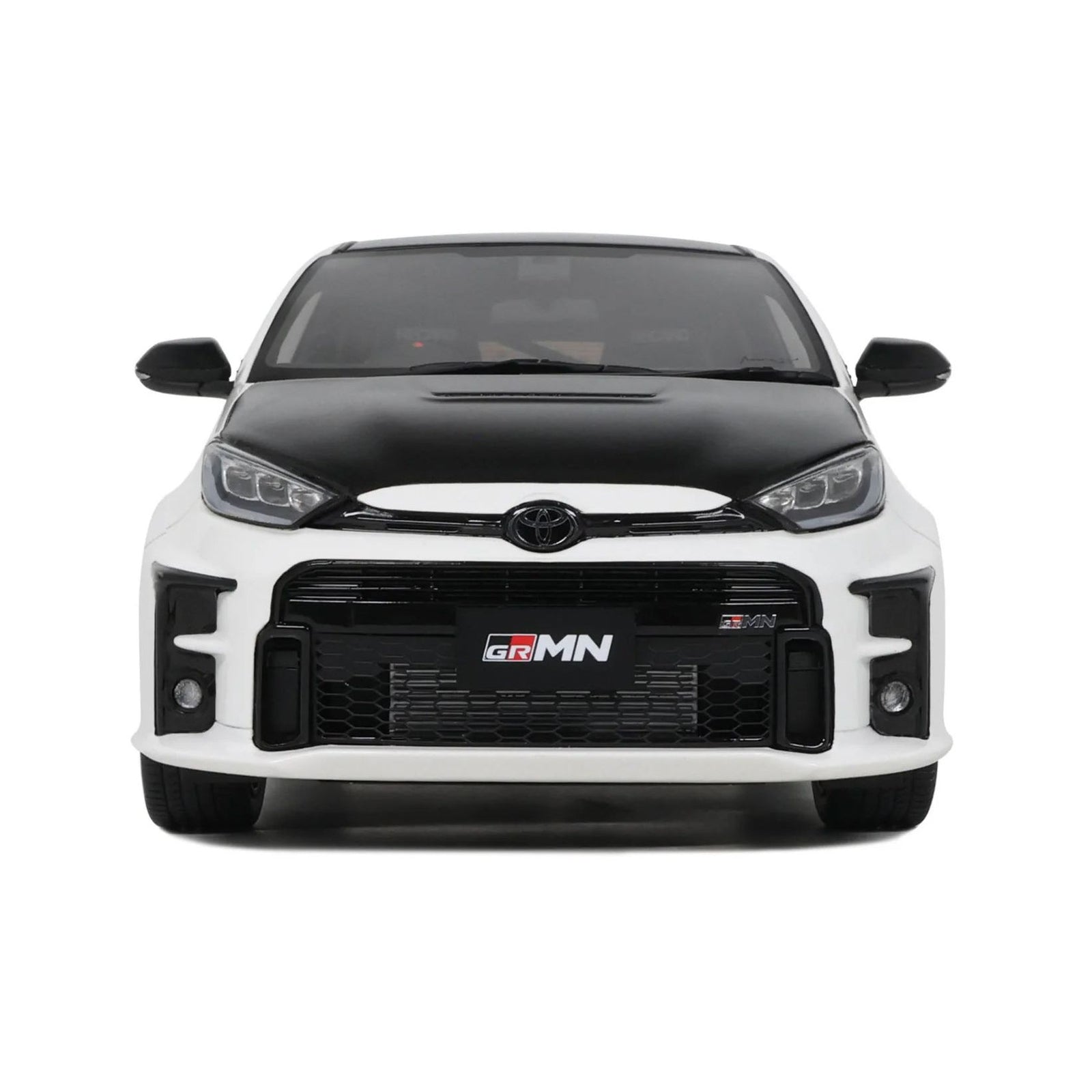 2022 Toyota GRMN Yaris RHD (Right Hand Drive) Platinum White Pearl with Black Hood and Top Limited Edition to 999 pieces Worldwide 1/18 Model Car by Otto Mobile - Otto Mobile - ModelCars.com