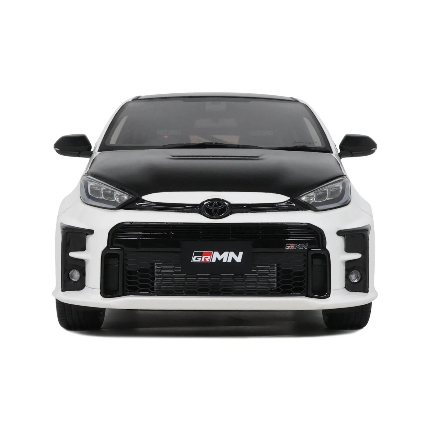 2022 Toyota GRMN Yaris RHD (Right Hand Drive) Platinum White Pearl with Black Hood and Top Limited Edition to 999 pieces Worldwide 1/18 Model Car by Otto Mobile - Otto Mobile - ModelCars.com