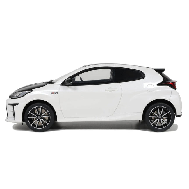 2022 Toyota GRMN Yaris RHD (Right Hand Drive) Platinum White Pearl with Black Hood and Top Limited Edition to 999 pieces Worldwide 1/18 Model Car by Otto Mobile-Otto Mobile-ModelCars.com