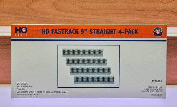 HO 9" STRAIGHT FASTRCK 4P     