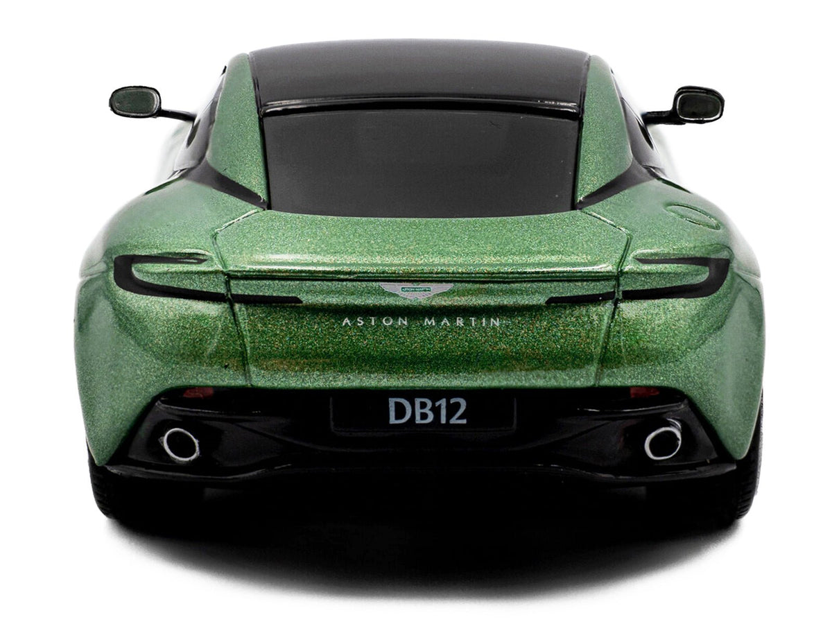 2023 Aston Martin DB12 Coupe Iridescent Emerald Metallic with Black Top 1/43 Diecast Model Car by Solido-Solido-ModelCars.com