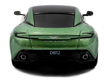 2023 Aston Martin DB12 Coupe Iridescent Emerald Metallic with Black Top 1/43 Diecast Model Car by Solido-Solido-ModelCars.com