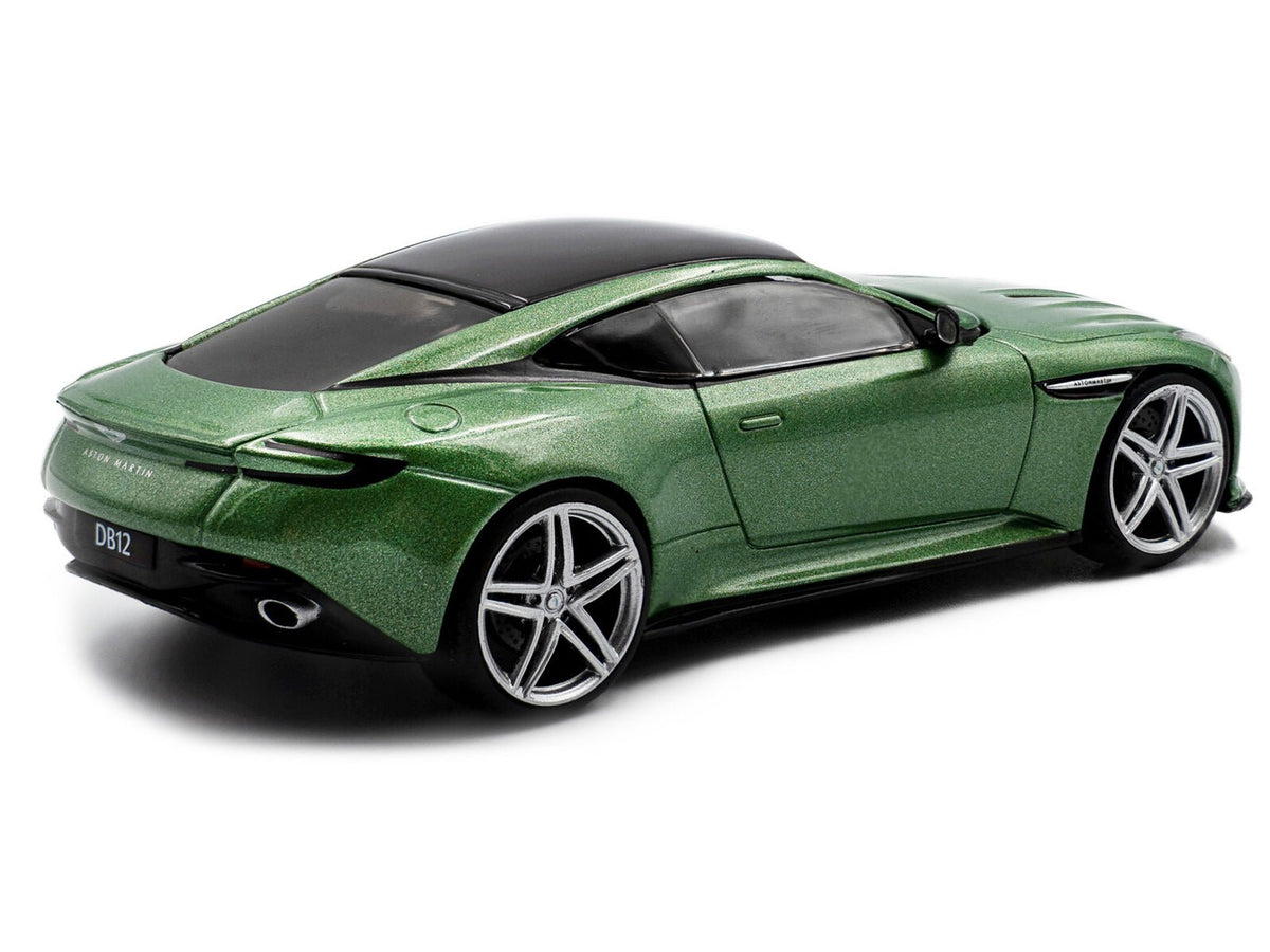 2023 Aston Martin DB12 Coupe Iridescent Emerald Metallic with Black Top 1/43 Diecast Model Car by Solido-Solido-ModelCars.com