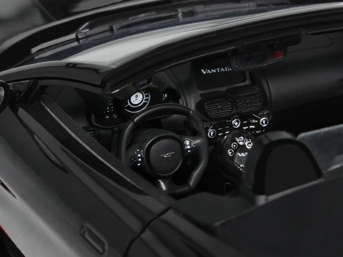 2023 Aston Martin V12 Vantage Roadster Onyx Black 1/18 Model Car by GT Spirit-GT Spirit-ModelCars.com