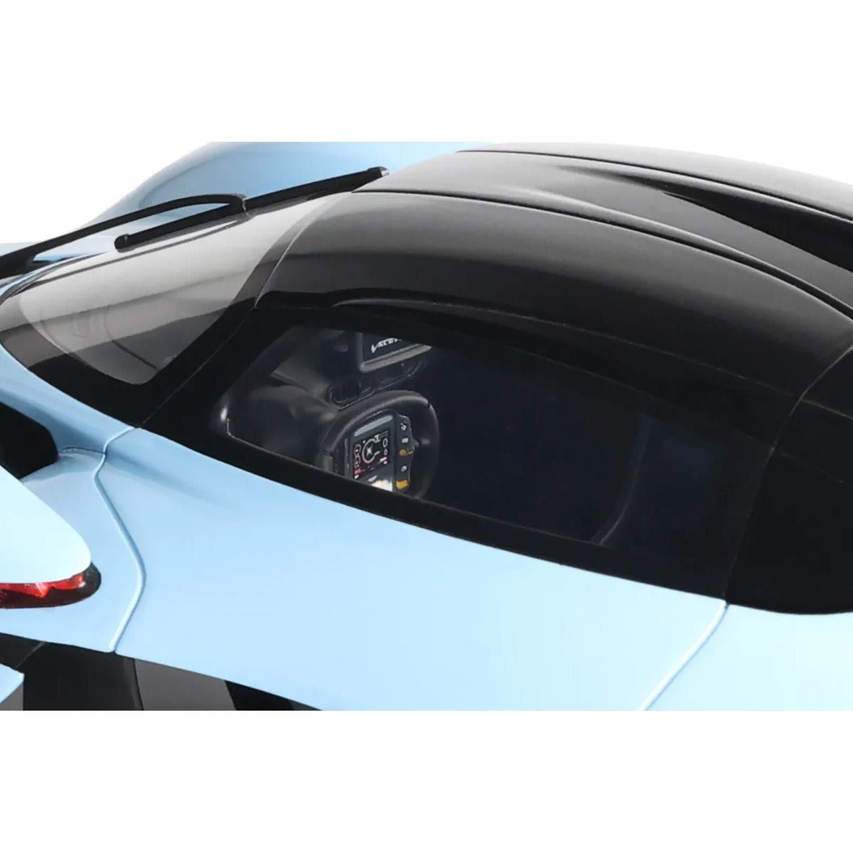 2023 Aston Martin Valkyrie Light Blue with Black Top 1/18 Model Car by GT Spirit-GT Spirit-ModelCars.com