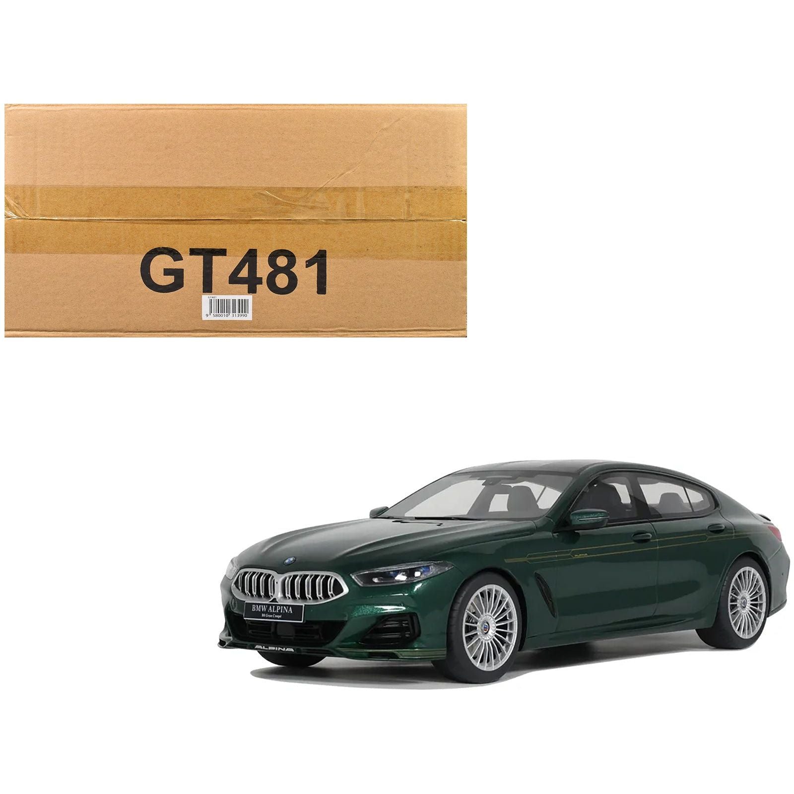 2023 BMW Alpina B8 Gran Coupe Green Metallic 1/18 Model Car by GT Spirit - GT Spirit - ModelCars.com