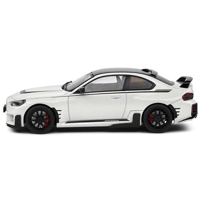 2023 BMW M2 M Performance (G87) Alpine White with Black Top 1/43 Diecast Model Car by Solido-Solido-ModelCars.com