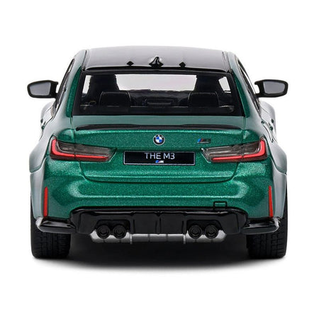 2023 BMW M3 Sedan (G80) Competition Isle of Man Green Metallic with Black Top 1/43 Diecast Model Car by Solido - Solido - ModelCars.com