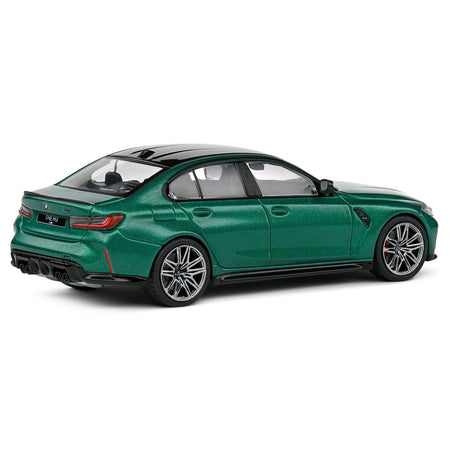 2023 BMW M3 Sedan (G80) Competition Isle of Man Green Metallic with Black Top 1/43 Diecast Model Car by Solido - Solido - ModelCars.com