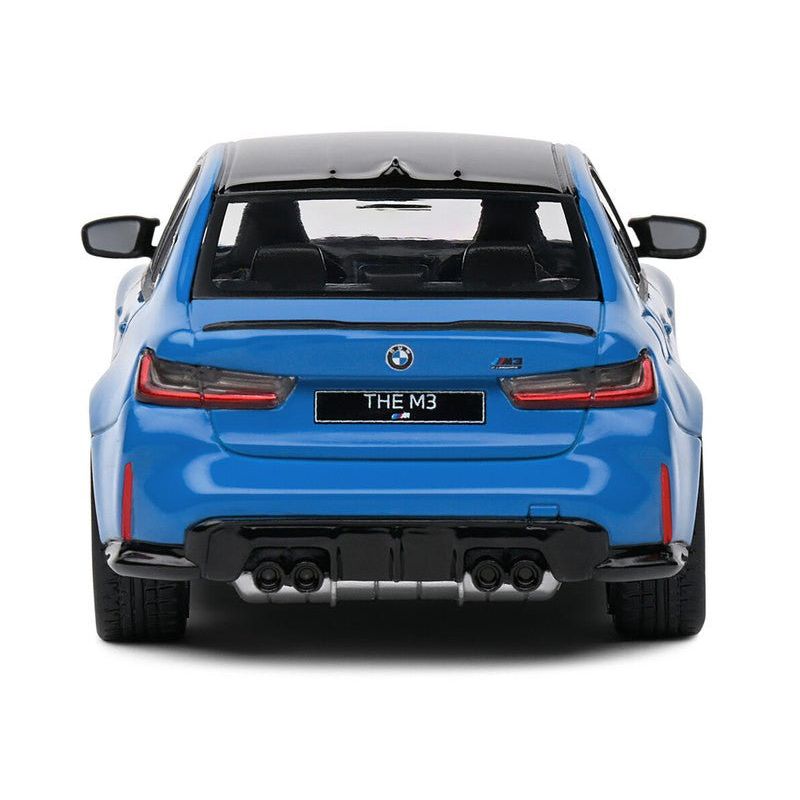 2023 BMW M3 Sedan (G80) Competition Santorini Blue with Black Top 1/43 Diecast Model Car by Solido - Solido - ModelCars.com