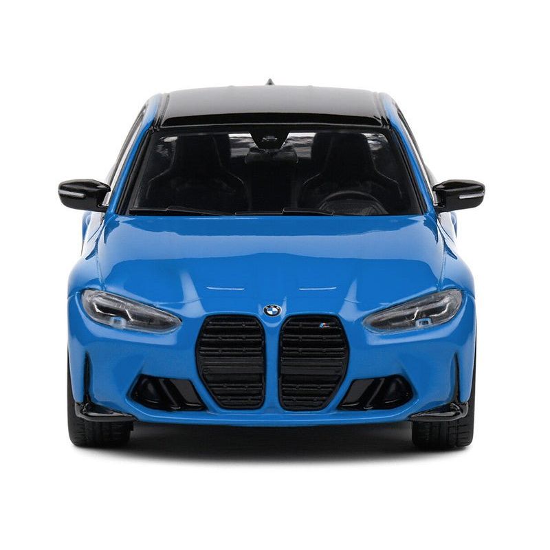 2023 BMW M3 Sedan (G80) Competition Santorini Blue with Black Top 1/43 Diecast Model Car by Solido - Solido - ModelCars.com