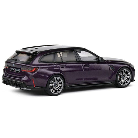 2023 BMW M3 Touring (G81) Competition Daytona Violet Metallic with Black Top 1/43 Diecast Model Car by Solido - Solido - ModelCars.com