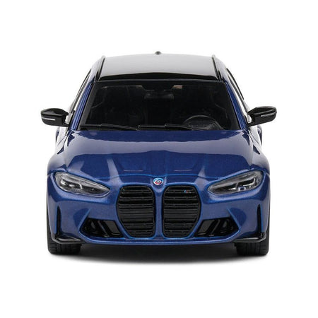 2023 BMW M3 Touring (G81) Competition San Marino Blue Metallic with Black Top 1/43 Diecast Model Car by Solido - Solido - ModelCars.com