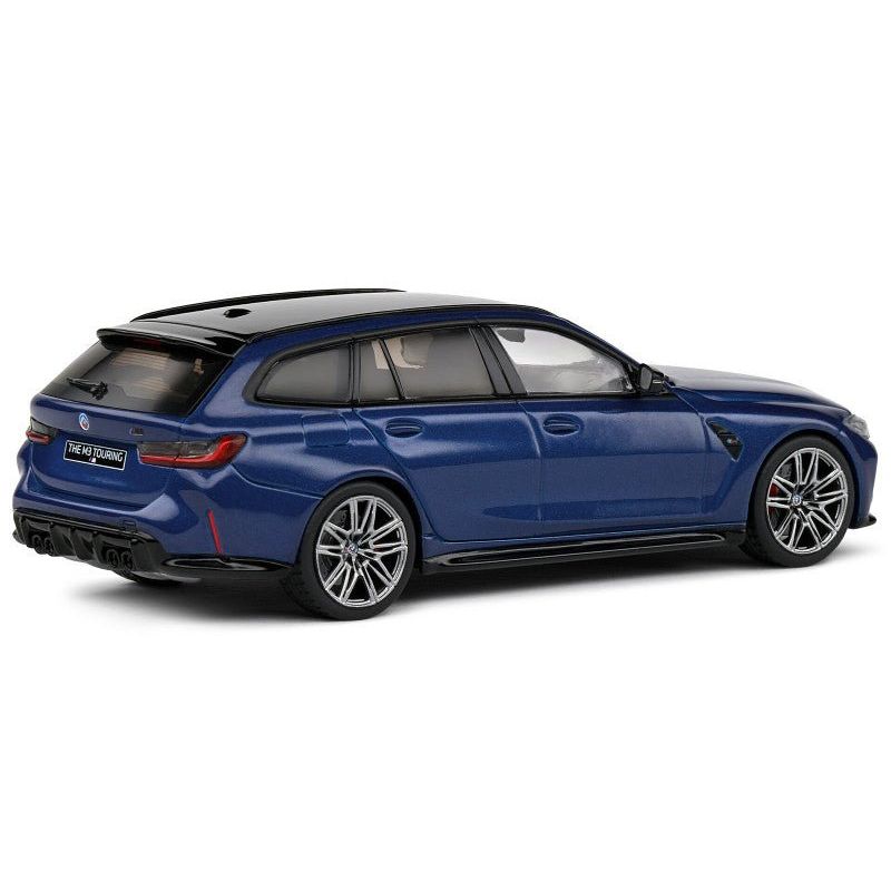 2023 BMW M3 Touring (G81) Competition San Marino Blue Metallic with Black Top 1/43 Diecast Model Car by Solido - Solido - ModelCars.com